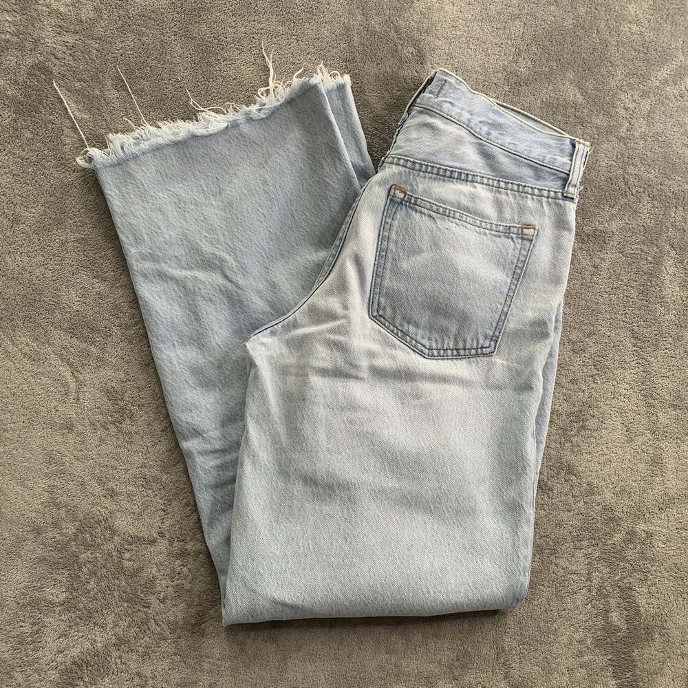 Abercrombie & Fitch The Ultra Loose Low Rise Jeans Women 25 Long Blue Curve Love